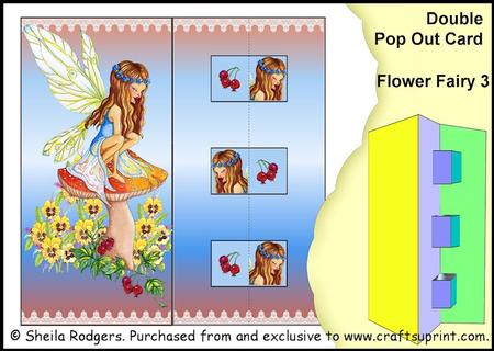 Double Pop Out Card - Flower Fairy 3