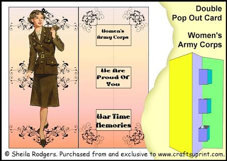 Double Pop Out Card - Women's Army Corps