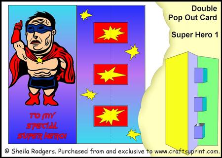 Double Pop Out Card - Super Hero 1