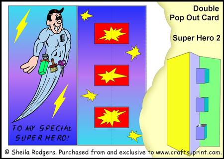 Double Pop Out Card - Super Hero 2