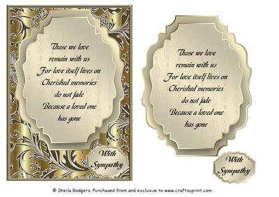 Sympathy Card with Poem - Either Gender