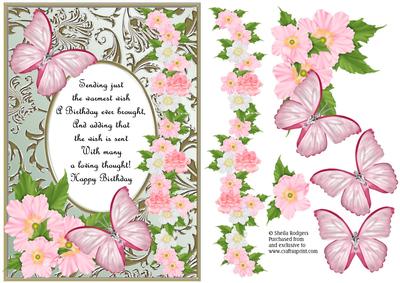 Butterflies with Gems, Dogwoods and Poem 4