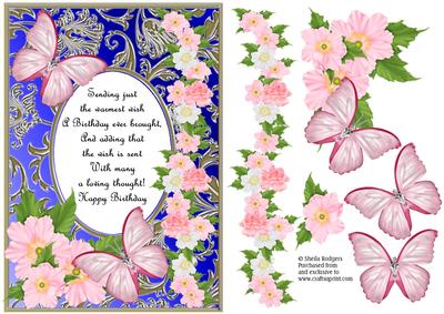 Butterflies with Gems, Dogwoods and Poem 7