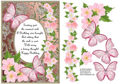 Butterflies with Gems, Dogwoods and Poem 8
