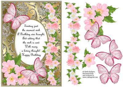 Butterflies with Gems, Dogwoods and Poem 9