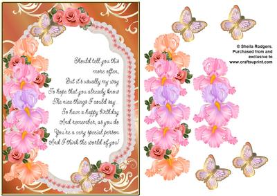 Roses, Irises and Butterflies 9