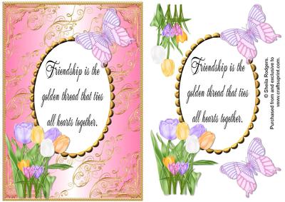 Friendship Spring Flowers Card 3
