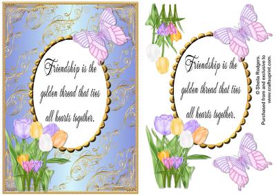 Friendship Spring Flowers Card 4