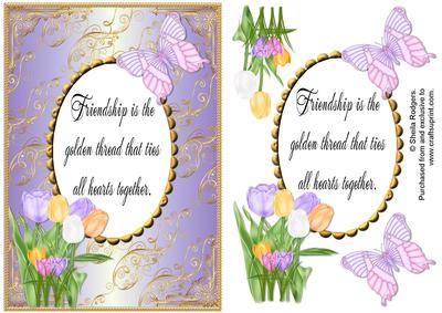 Friendship Spring Flowers Card 5
