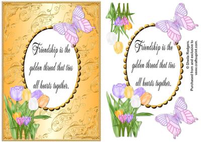 Friendship Spring Flowers Card 6