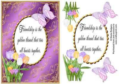 Friendship Spring Flowers Card 10