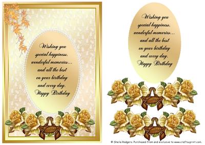 Card with Verse - Antique Roses