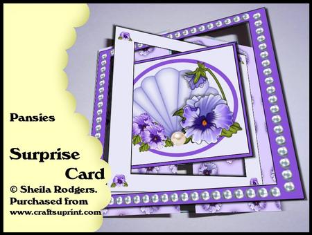 Surprise Card - Pansies