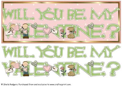 Large Dl Card - Valentine
