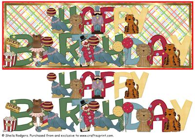 Large Dl Card - Circus Birthday