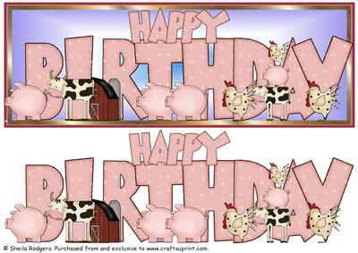 Large Dl Card - Farm Life Birthday