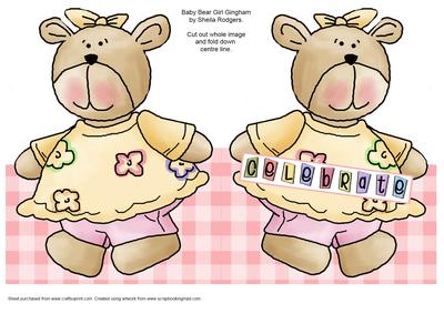 Baby Bear Girl Gingham