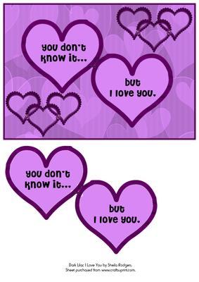 Dark Lilac I Love You