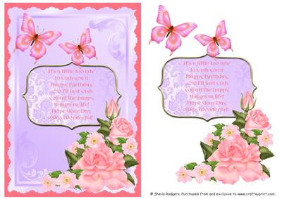 Butterflies and Roses Belated Birthday
