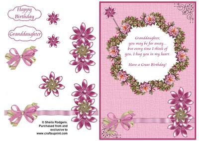 Rose Frame Poem - Granddaughter