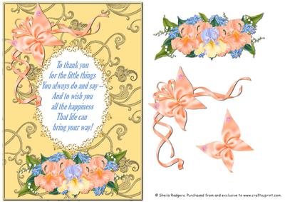 Irises and Butterfly with Verse