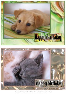 Puppy and Kitten Toppers