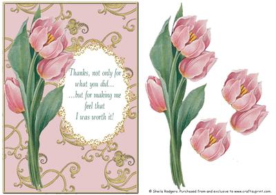 Pink Tulip Thank You 3