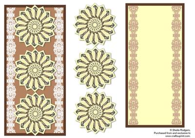 Faux Tea Bag Tiles - Owl Dl Card with Insert