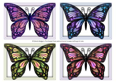 Chisel Framed Butterfly Toppers