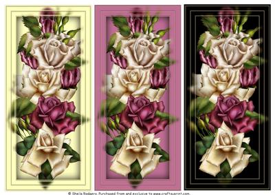 Set of 3 Rose Tower Toppers