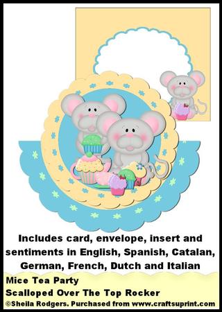 Scalloped Ott Rocker - Mice Tea Party