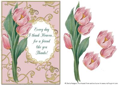 Pink Tulip Thank You 7
