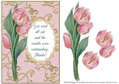 Pink Tulip Thank You 8