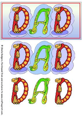 Dl Dad with Animal Letters