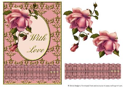 Blush Rose with Ruffle - with Love