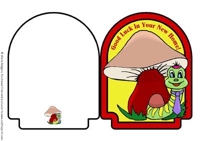 Quick Card - New Home Snail and Mushroom