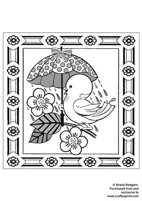 Digital Stamp - April Showers Chick