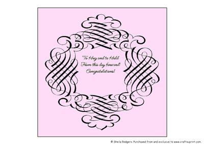 Insert for 8 Inch Card-scroll Frame-to Hug and to Hold Pink