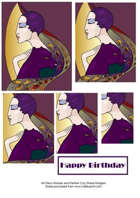 Art Deco Woman and Panther 2
