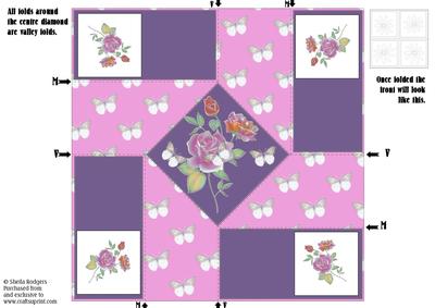 Twist Turn Topper - Butterflies on Roses