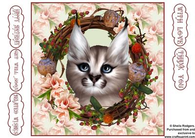 Caracal Cat Wreath