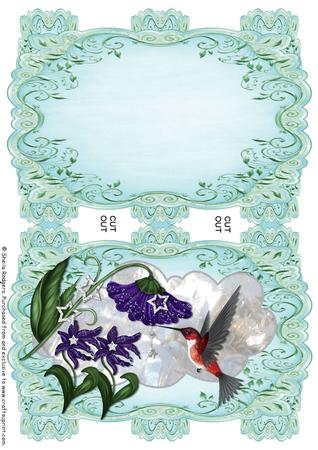 Green Strip Card Mini Kit - Bird and Star Flowers