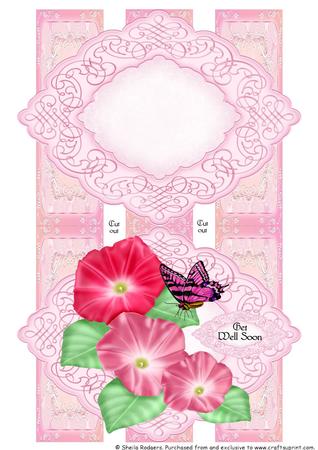 Pink Diamond Strip Card - Morning Glory
