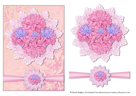 Pink Dahlia Doilies Mini Kit