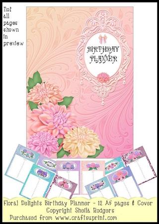 Birthday Planner Book - Floral Delights