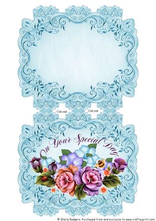 Aqua Strip Card Mini Kit - Enchanted Flowers