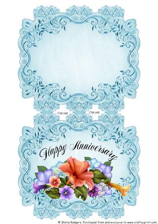 Aqua Strip Card Mini Kit - Mixed Flowers
