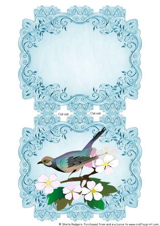 Aqua Strip Card Mini Kit - Blue Bird