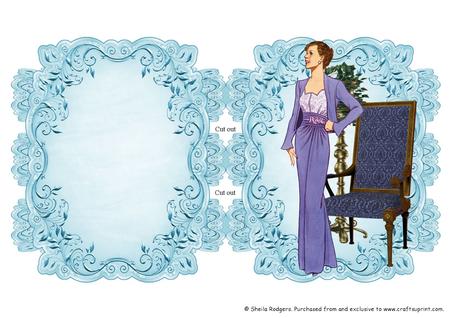 Aqua Strip Card Mini Kit - Muriel in Evening Suit