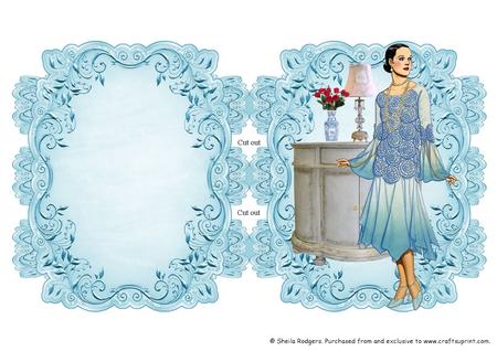 Aqua Strip Card Mini Kit - Violet in Afternoon Dress
